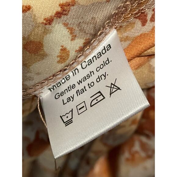 Park & Fifth Kingston Floral Print Satin Strappy Slip Dress Large - Picture 11 of 12